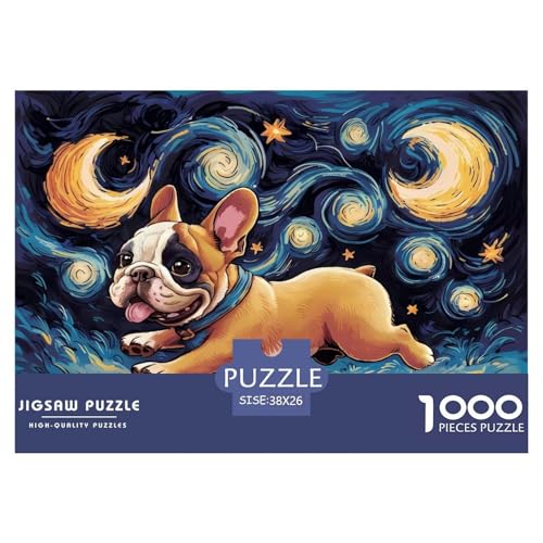 BullHund Puzzle 1000 Teile Für Erwachsene Und Kinder interessant Impossible Puzzle Geschicklichkeitsspiel Geschenk 38x26cm/1000pcs von PHQAZWSXE