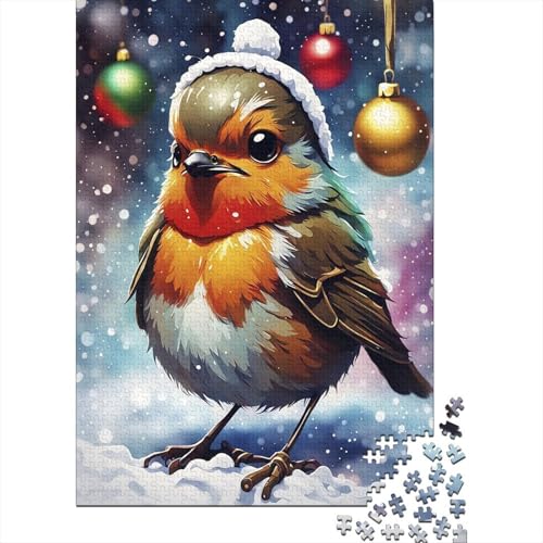 Bunter Kleiner Vogel Puzzle 1000 Teile Für Erwachsene Und Kinder Tiere Impossible Puzzle Clevere Rätsel Weihnachtspuzzle 1000pcs (75x50cm) von PHQAZWSXE