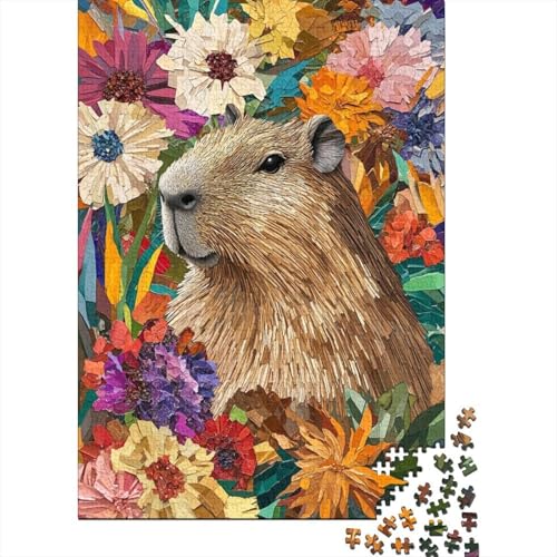 Capybara Puzzle 1000 Teile Für Die Ganze Familie Tier Erwachsenenpuzzle Geschicklichkeitsspiel Geschenk 1000pcs (75x50cm) von PHQAZWSXE