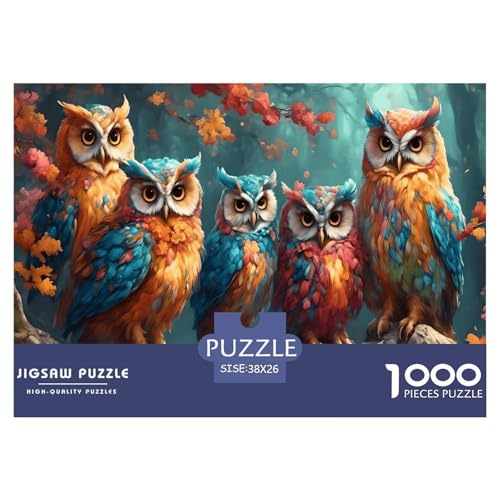 Colorful Eule Puzzle 1000 Teile Für Erwachsene Tiere Impossible Puzzle Geschicklichkeitsspiel Weihnachtspuzzle 38x26cm/1000pcs Colorful Eule Puzzle 1000 Teile Für Erwachsene Tiere Impossible Puzzle Geschicklichkeitsspiel Weihnachtspuzzle 38x26cm/1000pcs von PHQAZWSXE
