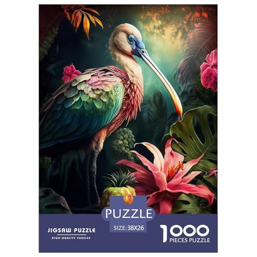 Colorful Feathered Vogel 1000 Teile Puzzle Für Erwachsene Und Kinder Tiere Impossible Puzzle Geschicklichkeitsspiel Geschenk 38x26cm/1000pcs von PHQAZWSXE