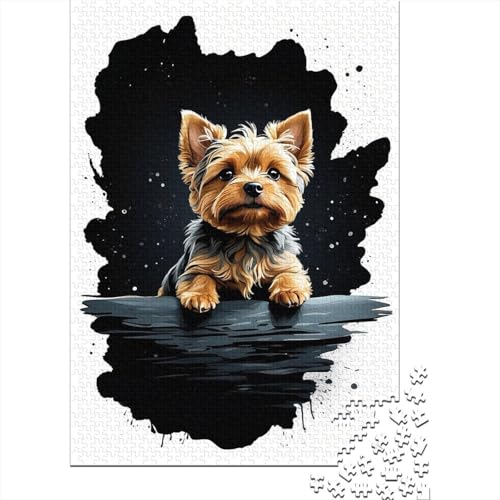 Cute Hund 1000 Teile Puzzle Für Die Ganze Familie Tiere Impossible Puzzle Clevere Rätsel Geschenk 1000pcs (75x50cm) von PHQAZWSXE