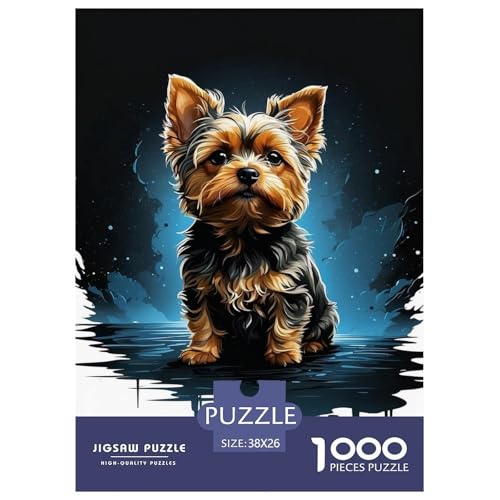 Cute Hund 1000 Teile Puzzle Für Erwachsene Und Kinder Tiere Erwachsenenpuzzle Clevere Rätsel Weihnachtspuzzle 38x26cm/1000pcs von PHQAZWSXE