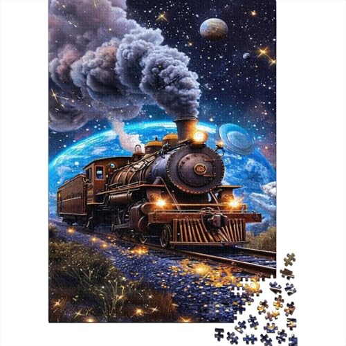 Dampfzug Puzzle 1000 Teile Für Erwachsene Und Kinder interessant Erwachsenenpuzzle Geschicklichkeitsspiel Weihnachtspuzzle 1000pcs (75x50cm) von PHQAZWSXE