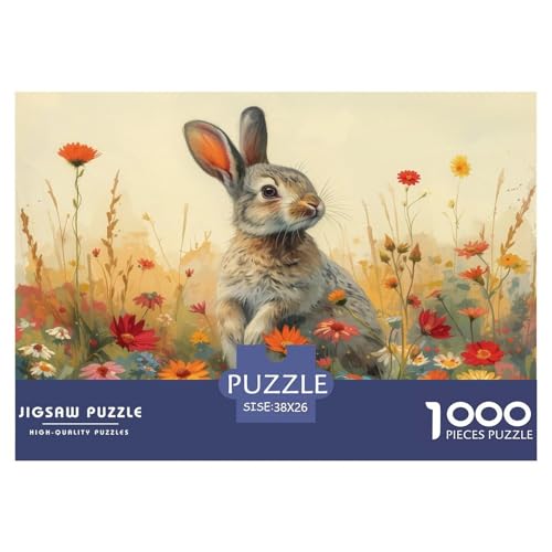 Das Kaninchen unter den Blumen 1000 Teile Puzzle Für Die Ganze Familie Tiere Erwachsenenpuzzle Geschicklichkeitsspiel Geschenk 38x26cm/1000pcs Das Kaninchen unter den Blumen 1000 Teile Puzzle Für Die Ganze Familie Tiere Erwachsenenpuzzle Geschicklichkeitsspiel Geschenk 38x26cm/1000pcs von PHQAZWSXE