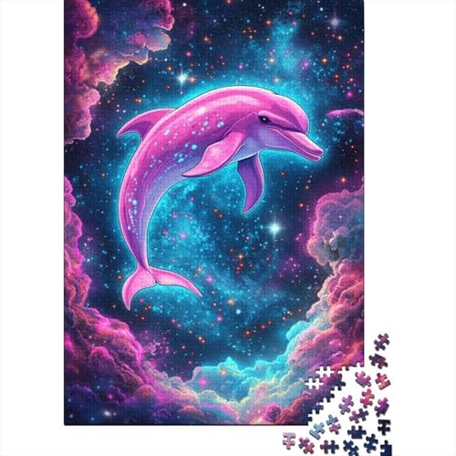 Delphin 1000 Teile Puzzle Für Die Ganze Familie Tier Erwachsenenpuzzle Geschicklichkeitsspiel Weihnachtspuzzle 1000pcs (75x50cm) von PHQAZWSXE