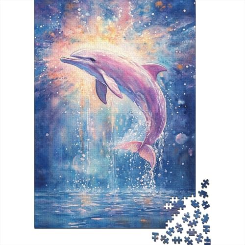 Delphin Puzzle 1000 Teile Für Die Ganze Familie Tier Erwachsenenpuzzle Geschicklichkeitsspiel Geschenk 1000pcs (75x50cm) von PHQAZWSXE