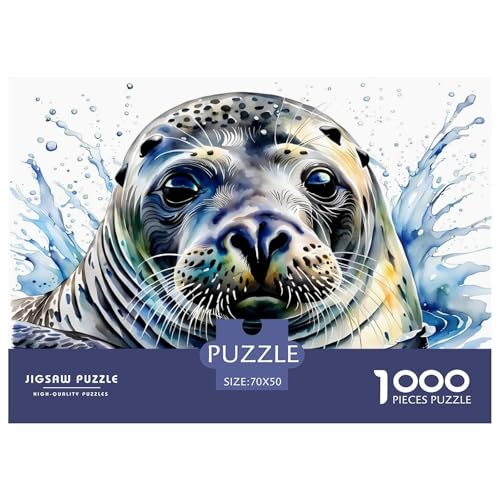 Dichtung 1000 Teile Puzzle Für Die Ganze Familie Tiere Erwachsenenpuzzle Clevere Rätsel Weihnachtspuzzle 70x50cm/1000pcs von PHQAZWSXE
