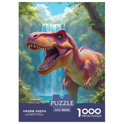 Dinosaurier 1000 Teile Puzzle Für Erwachsene Und Kinder Tiere Impossible Puzzle Clevere Rätsel Weihnachtspuzzle 38x26cm/1000pcs von PHQAZWSXE