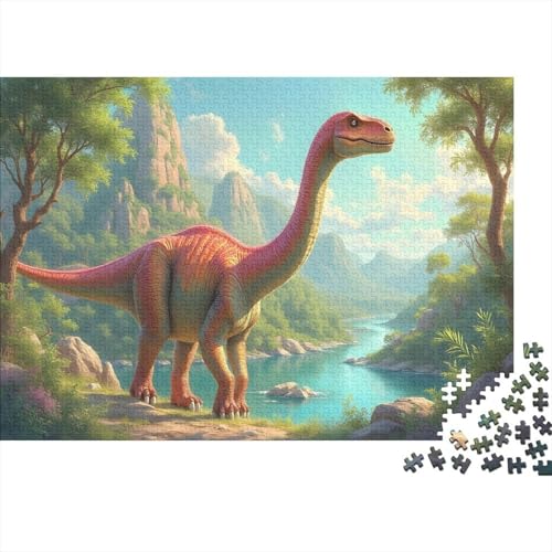 Dinosaurier 1000 Teile Puzzle Für Erwachsene interessant Erwachsenenpuzzle Geschicklichkeitsspiel Weihnachtspuzzle 1000pcs (75x50cm) von PHQAZWSXE