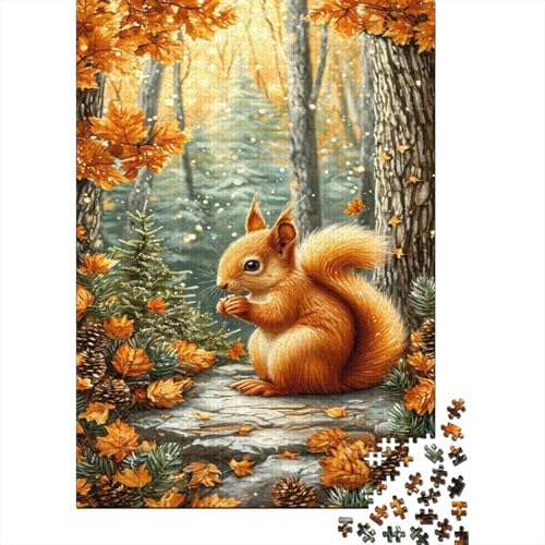 Eichhörnchen 1000 Teile Puzzle Für Erwachsene Tier Erwachsenenpuzzle Geschicklichkeitsspiel Geschenk 1000pcs (75x50cm) von PHQAZWSXE