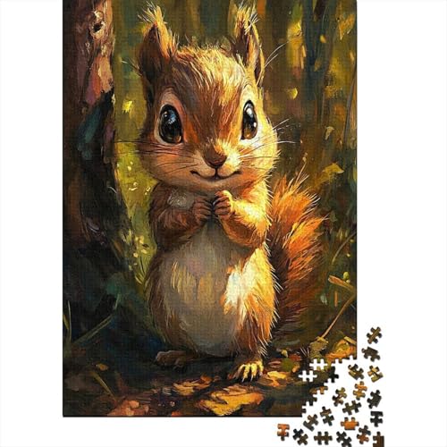 Eichhörnchen 1000 Teile Puzzle Für Erwachsene Tiere Impossible Puzzle Geschicklichkeitsspiel Geschenk 1000pcs (75x50cm) von PHQAZWSXE