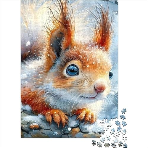 Eichhörnchen Puzzle 1000 Teile Für Erwachsene interessant Impossible Puzzle Geschicklichkeitsspiel Weihnachtspuzzle 1000pcs (75x50cm) von PHQAZWSXE