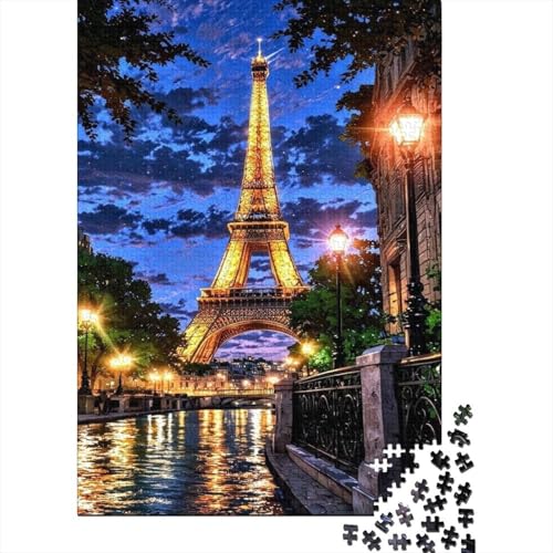 Eiffelturm 1000 Teile Puzzle Für Die Ganze Familie interessant Impossible Puzzle Geschicklichkeitsspiel Weihnachtspuzzle 1000pcs (75x50cm) von PHQAZWSXE