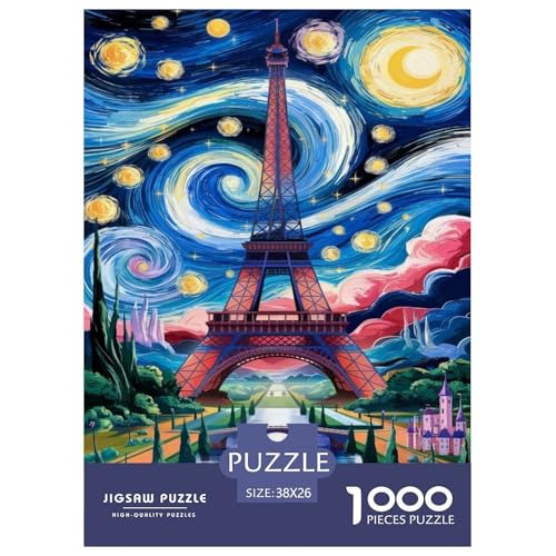 Eiffelturm Puzzle 1000 Teile Für Erwachsene Und Kinder interessant Impossible Puzzle Clevere Rätsel Weihnachtspuzzle 38x26cm/1000pcs von PHQAZWSXE