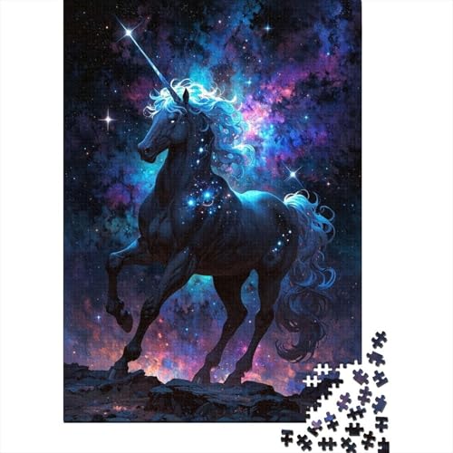 Einhorn Puzzle 1000 Teile Für Erwachsene Tier Erwachsenenpuzzle Clevere Rätsel Weihnachtspuzzle 1000pcs (75x50cm) von PHQAZWSXE