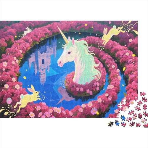 Einhorn Puzzle 1000 Teile Für Erwachsene Und Kinder Tier Impossible Puzzle Geschicklichkeitsspiel Geschenk 1000pcs (75x50cm) von PHQAZWSXE