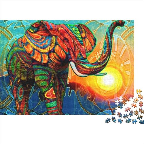 Elefant Puzzle 1000 Teile Für Die Ganze Familie Tier Impossible Puzzle Clevere Rätsel Weihnachtspuzzle 1000pcs (75x50cm) von PHQAZWSXE