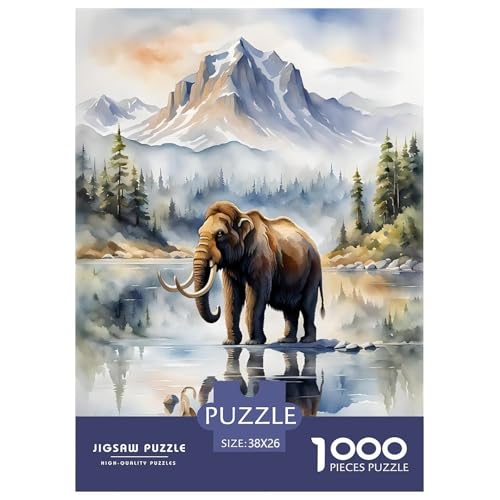 Elefanten 1000 Teile Puzzle Für Erwachsene Und Kinder Tiere Impossible Puzzle Geschicklichkeitsspiel Geschenk 38x26cm/1000pcs von PHQAZWSXE