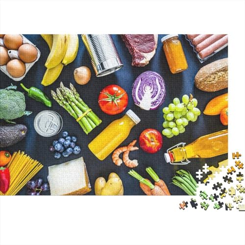 Essen Puzzle 1000 Teile Für Erwachsene Kunst Impossible Puzzle Clevere Rätsel Weihnachtspuzzle 1000pcs (75x50cm) von PHQAZWSXE