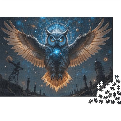 Eule (4) 1000 Teile Puzzle Für Erwachsene Tiere Impossible Puzzle Geschicklichkeitsspiel Weihnachtspuzzle 1000pcs (75x50cm) von PHQAZWSXE
