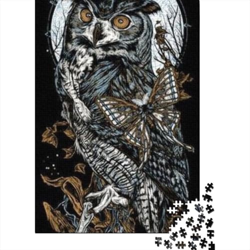 Eule 1000 Teile Puzzle Für Die Ganze Familie Tier Erwachsenenpuzzle Clevere Rätsel Geschenk 1000pcs (75x50cm) von PHQAZWSXE