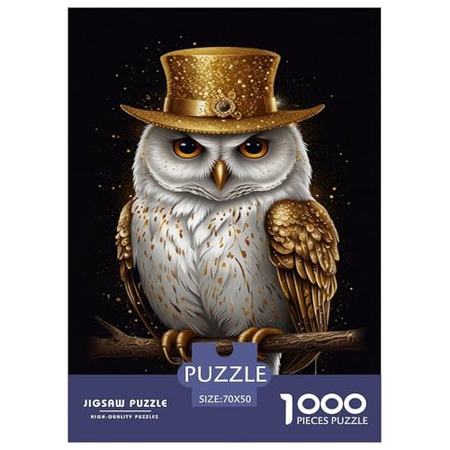 Eule 1000 Teile Puzzle Für Die Ganze Familie Tiere Erwachsenenpuzzle Geschicklichkeitsspiel Weihnachtspuzzle 70x50cm/1000pcs von PHQAZWSXE