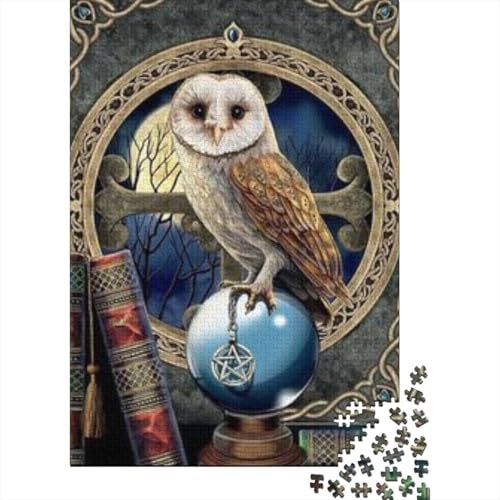 Eule 1000 Teile Puzzle Für Erwachsene Tier Erwachsenenpuzzle Geschicklichkeitsspiel Weihnachtspuzzle 1000pcs (75x50cm) von PHQAZWSXE
