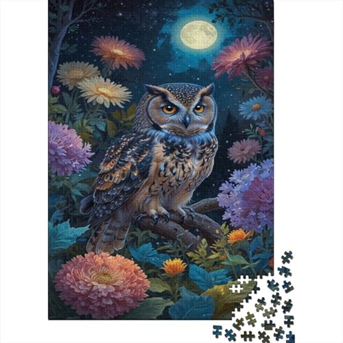 Eule 1000 Teile Puzzle Für Erwachsene Und Kinder Tier Impossible Puzzle Clevere Rätsel Weihnachtspuzzle 1000pcs (75x50cm) von PHQAZWSXE