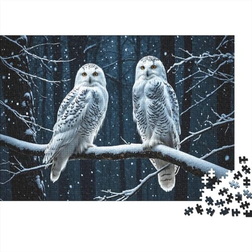 Eule 1000 Teile Puzzle Für Erwachsene Und Kinder Tiere Erwachsenenpuzzle Clevere Rätsel Weihnachtspuzzle 1000pcs (75x50cm) von PHQAZWSXE