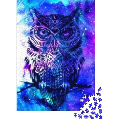 Eule Puzzle 1000 Teile Für Die Ganze Familie Tier Erwachsenenpuzzle Geschicklichkeitsspiel Weihnachtspuzzle 1000pcs (75x50cm) von PHQAZWSXE