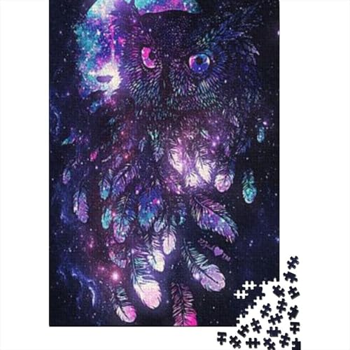 Eule Puzzle 1000 Teile Für Die Ganze Familie Tier Impossible Puzzle Clevere Rätsel Weihnachtspuzzle 1000pcs (75x50cm) von PHQAZWSXE