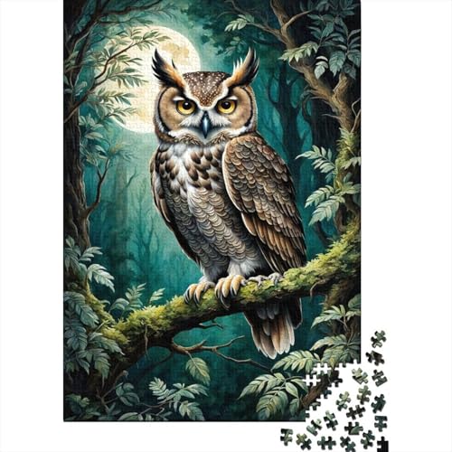 Eule Puzzle 1000 Teile Für Die Ganze Familie Tier Impossible Puzzle Clevere Rätsel Weihnachtspuzzle 1000pcs (75x50cm) von PHQAZWSXE
