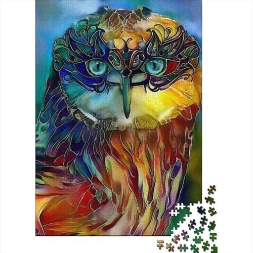 Eule Puzzle 1000 Teile Für Die Ganze Familie Tier Impossible Puzzle Geschicklichkeitsspiel Geschenk 1000pcs (75x50cm) von PHQAZWSXE