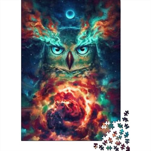 Eule Puzzle 1000 Teile Für Erwachsene Und Kinder Tier Erwachsenenpuzzle Geschicklichkeitsspiel Geschenk 1000pcs (75x50cm) von PHQAZWSXE