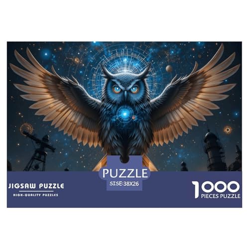 Eule Puzzle 1000 Teile Für Erwachsene Und Kinder Tiere Impossible Puzzle Clevere Rätsel Geschenk 38x26cm/1000pcs von PHQAZWSXE
