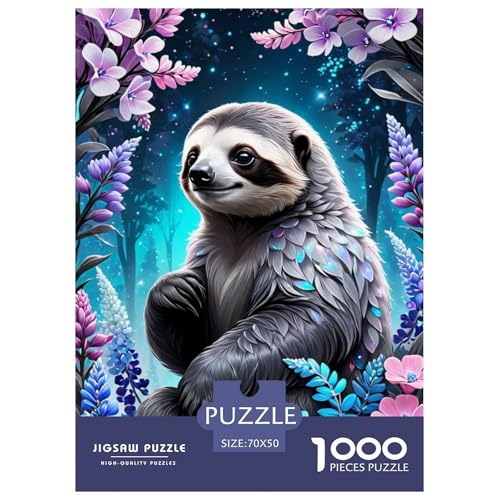 Faulheit Puzzle 1000 Teile Für Erwachsene Und Kinder Tier Erwachsenenpuzzle Clevere Rätsel Geschenk 70x50cm/1000pcs von PHQAZWSXE
