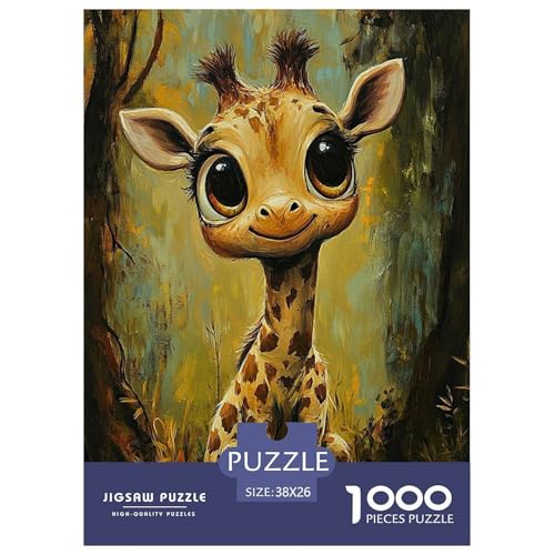 Fawn 1000 Teile Puzzle Für Erwachsene Tiere Impossible Puzzle Geschicklichkeitsspiel Geschenk 38x26cm/1000pcs von PHQAZWSXE
