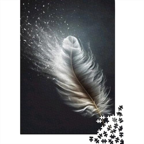 Feder Puzzle 1000 Teile Für Erwachsene Und Kinder interessant Impossible Puzzle Geschicklichkeitsspiel Weihnachtspuzzle 1000pcs (75x50cm) von PHQAZWSXE