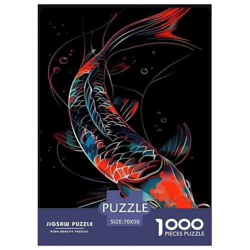 Fisch 1000 Teile Puzzle Für Erwachsene Tier Erwachsenenpuzzle Clevere Rätsel Geschenk 70x50cm/1000pcs von PHQAZWSXE