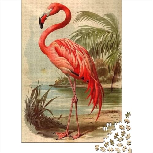 Flamingo 1000 Teile Puzzle Für Erwachsene Tier Impossible Puzzle Clevere Rätsel Weihnachtspuzzle 1000pcs (75x50cm) von PHQAZWSXE