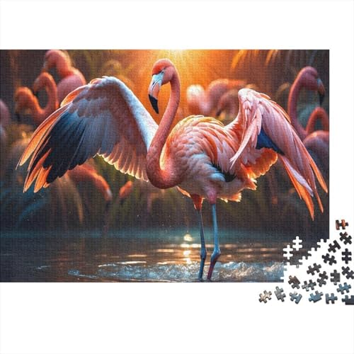 Flamingo 1000 Teile Puzzle Für Erwachsene Tiere Impossible Puzzle Clevere Rätsel Geschenk 1000pcs (75x50cm) von PHQAZWSXE