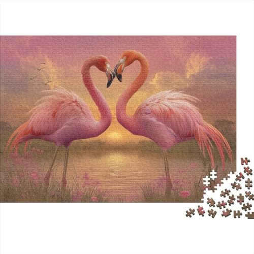 Flamingo 1000 Teile Puzzle Für Erwachsene Tiere Impossible Puzzle Geschicklichkeitsspiel Weihnachtspuzzle 1000pcs (75x50cm) von PHQAZWSXE