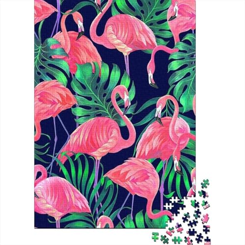 Flamingo 1000 Teile Puzzle Für Erwachsene Und Kinder interessant Erwachsenenpuzzle Geschicklichkeitsspiel Weihnachtspuzzle 1000pcs (75x50cm) von PHQAZWSXE