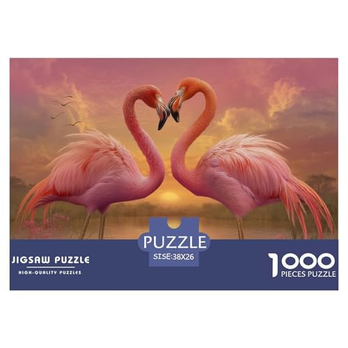 Flamingo Puzzle 1000 Teile Für Erwachsene Und Kinder Tiere Impossible Puzzle Geschicklichkeitsspiel Geschenk 38x26cm/1000pcs von PHQAZWSXE