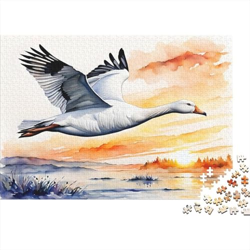Fliegende Gans 1000 Teile Puzzle Für Erwachsene Tiere Erwachsenenpuzzle Geschicklichkeitsspiel Geschenk 1000pcs (75x50cm) von PHQAZWSXE