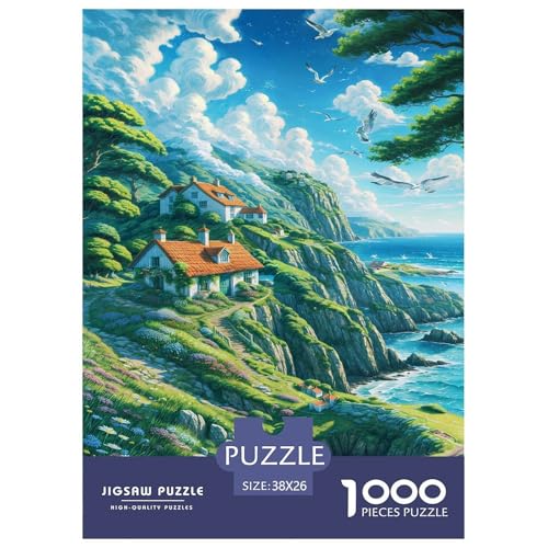 Fliegender Vogels and Berg Dwellings 1000 Teile Puzzle Für Die Ganze Familie interessant Erwachsenenpuzzle Clevere Rätsel GescHühnerk 38x26cm/1000pcs von PHQAZWSXE