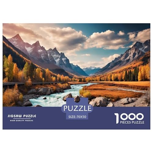 Fluss 1000 Teile Puzzle Für Die Ganze Familie interessant Erwachsenenpuzzle Clevere Rätsel Geschenk 70x50cm/1000pcs von PHQAZWSXE