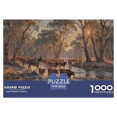 Flussüberquerung Puzzle 1000 Teile Für Die Ganze Familie interessant Impossible Puzzle Geschicklichkeitsspiel Weihnachtspuzzle 38x26cm/1000pcs von PHQAZWSXE