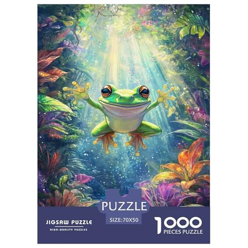 Frosch 1000 Teile Puzzle Für Erwachsene Und Kinder Tier Erwachsenenpuzzle Clevere Rätsel Geschenk 70x50cm/1000pcs von PHQAZWSXE
